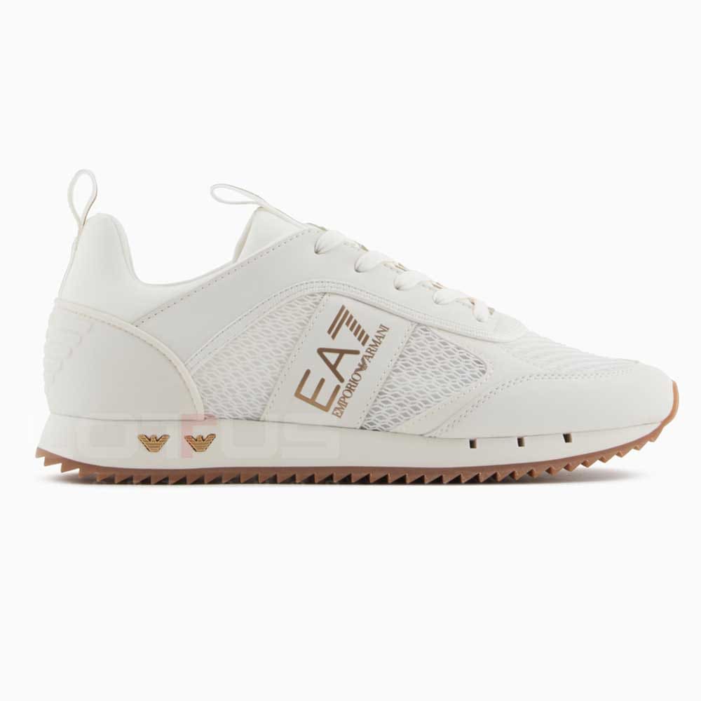 ДАМСКИ ОБУВКИ EA7 EMPORIO ARMANI X8X027-U454 BLACK & WHITE LACES БЕЖОВИ - lotus-sport.bg